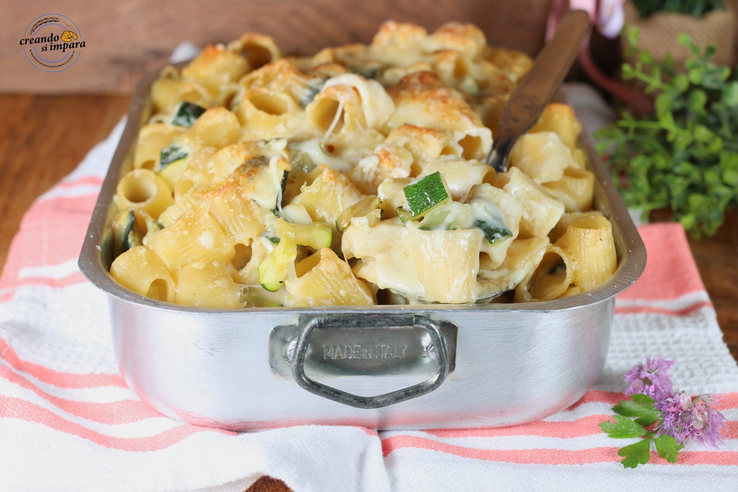Pasta al horno con calabacines