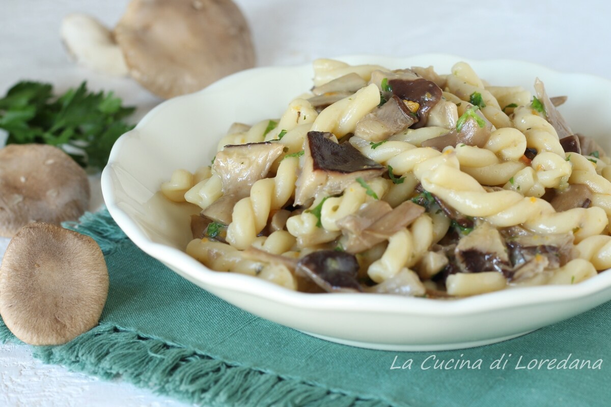 Pasta tipo risotto con setas