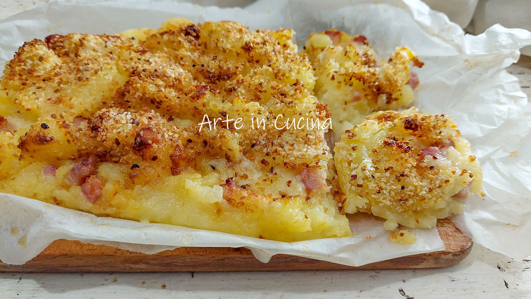 PASTEL APLASTADO de PATATAS y PANCETA