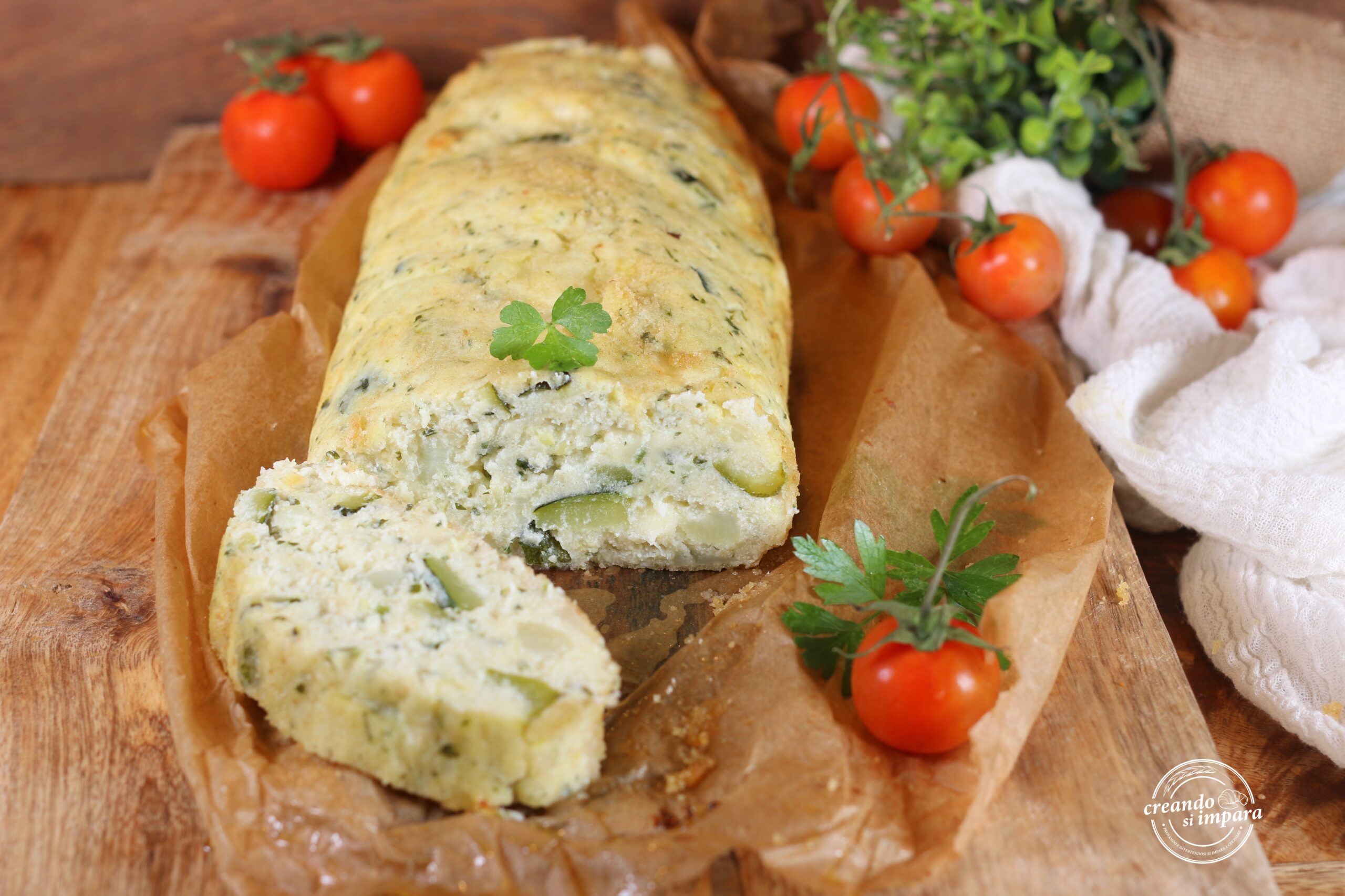 Pastel de ricotta y calabacines