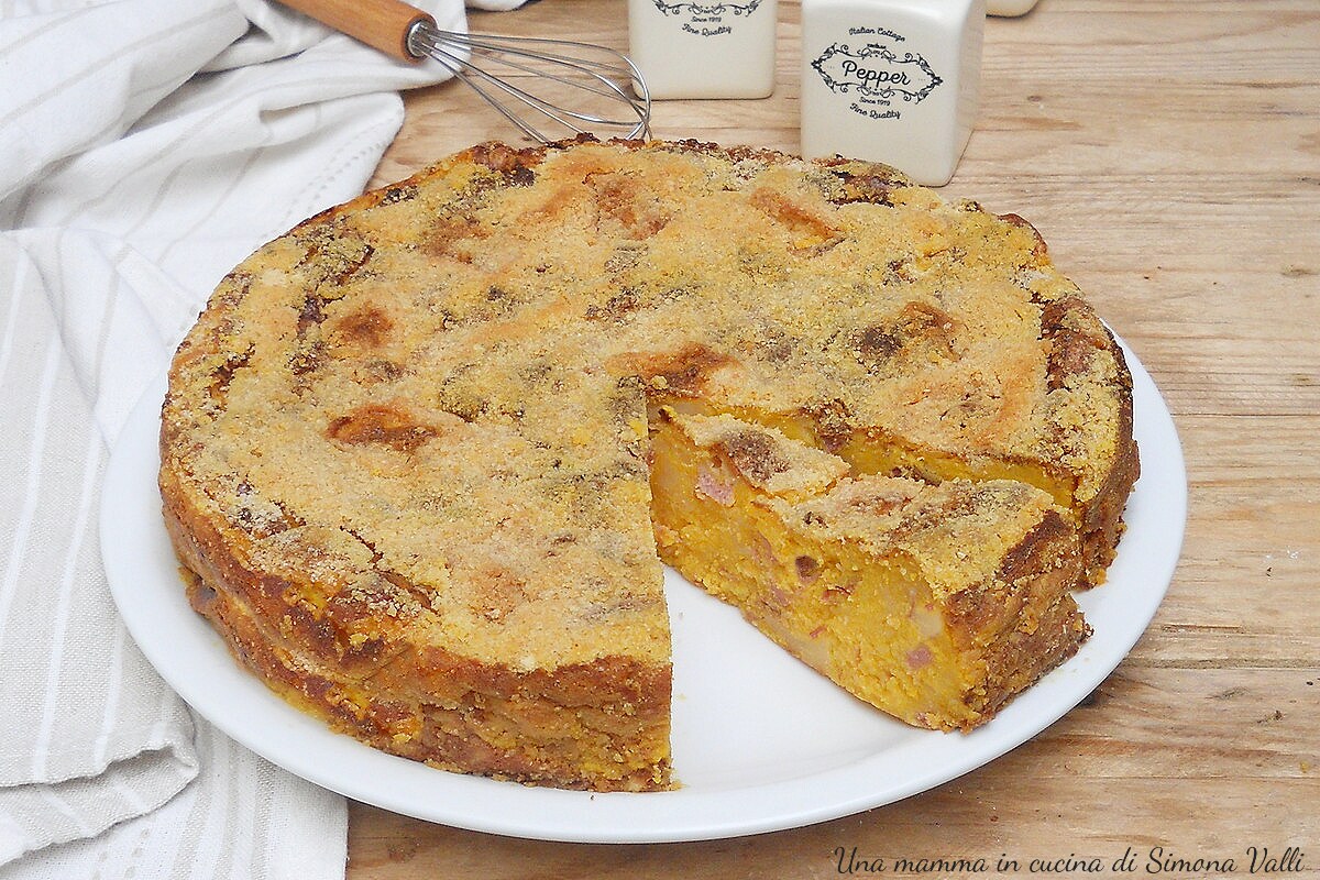 Pastel de calabaza y patatas