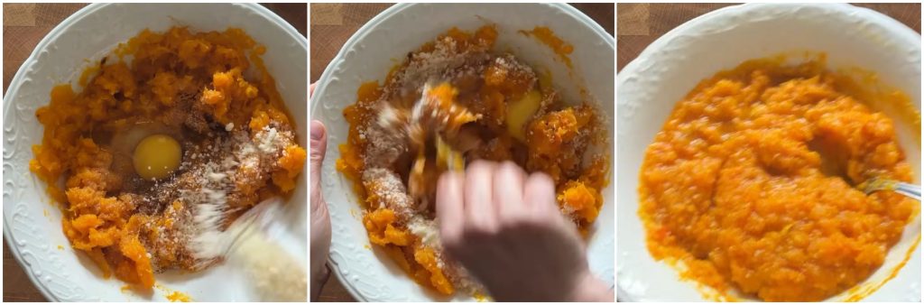 Pastel de lentejas y calabaza al microondas