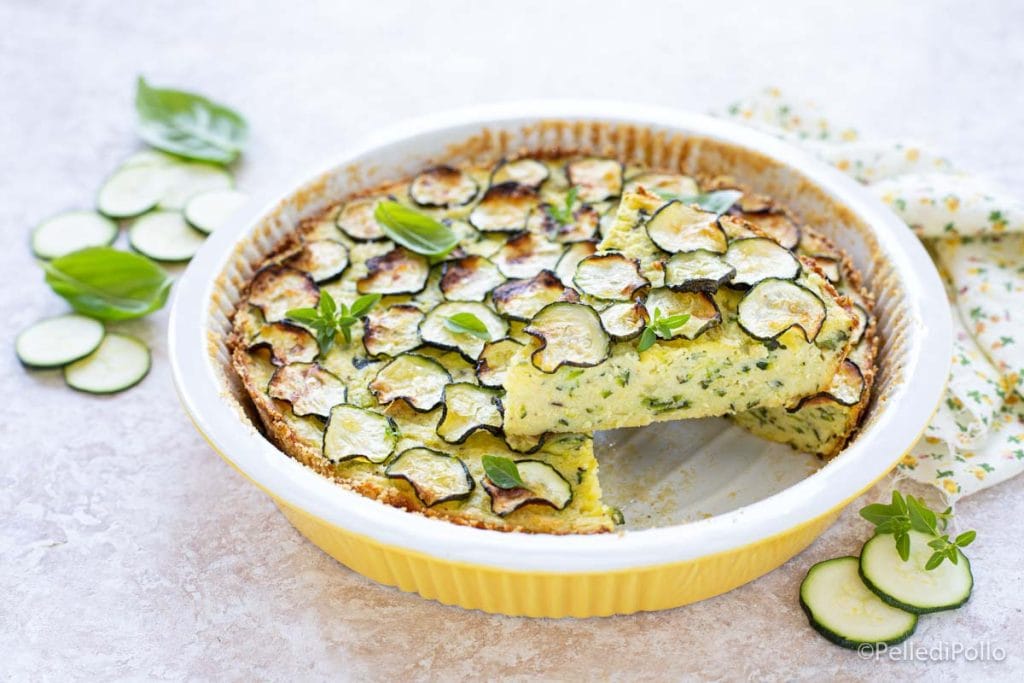 pastel de calabacín con patatas y ricotta