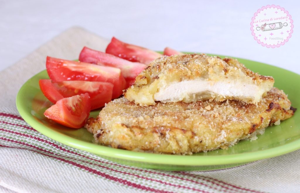 pechuga de pollo en costra de patatas