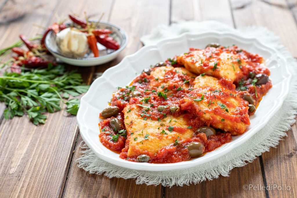 pechuga de pollo a la puttanesca