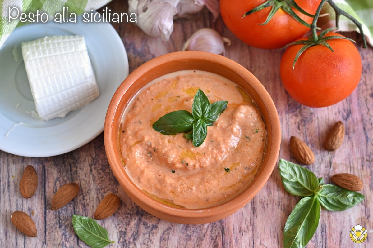 Pesto a la siciliana con ricotta