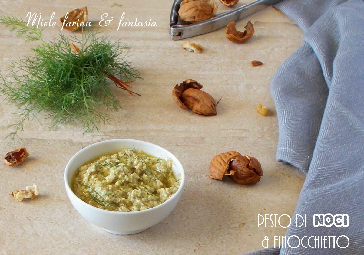 Pesto de hinojo silvestre y nueces