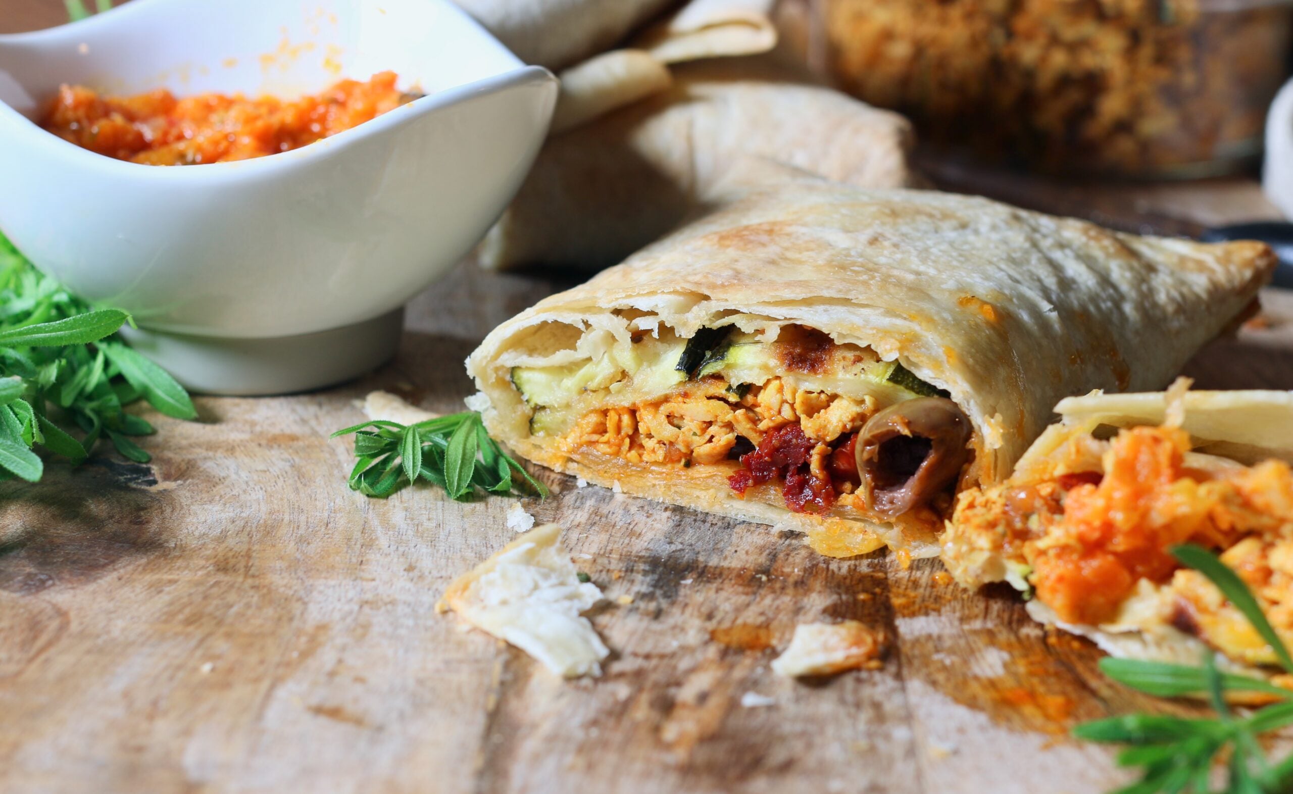 Piadina con relleno vegano