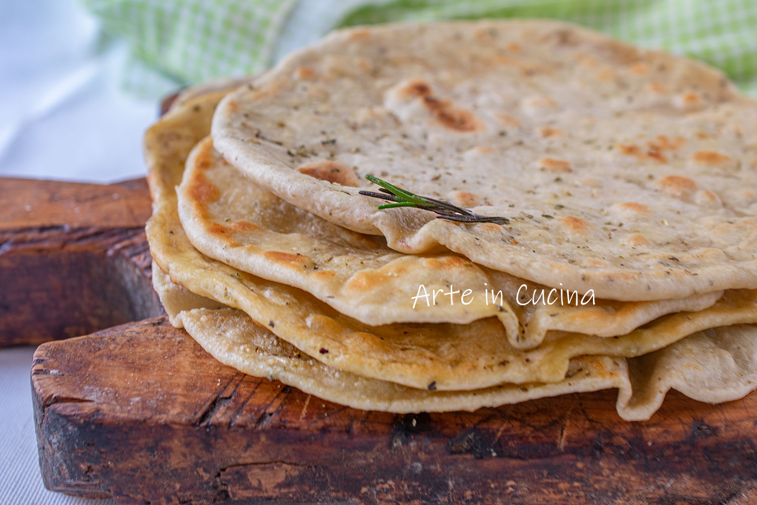 Piadina con aceite y orégano