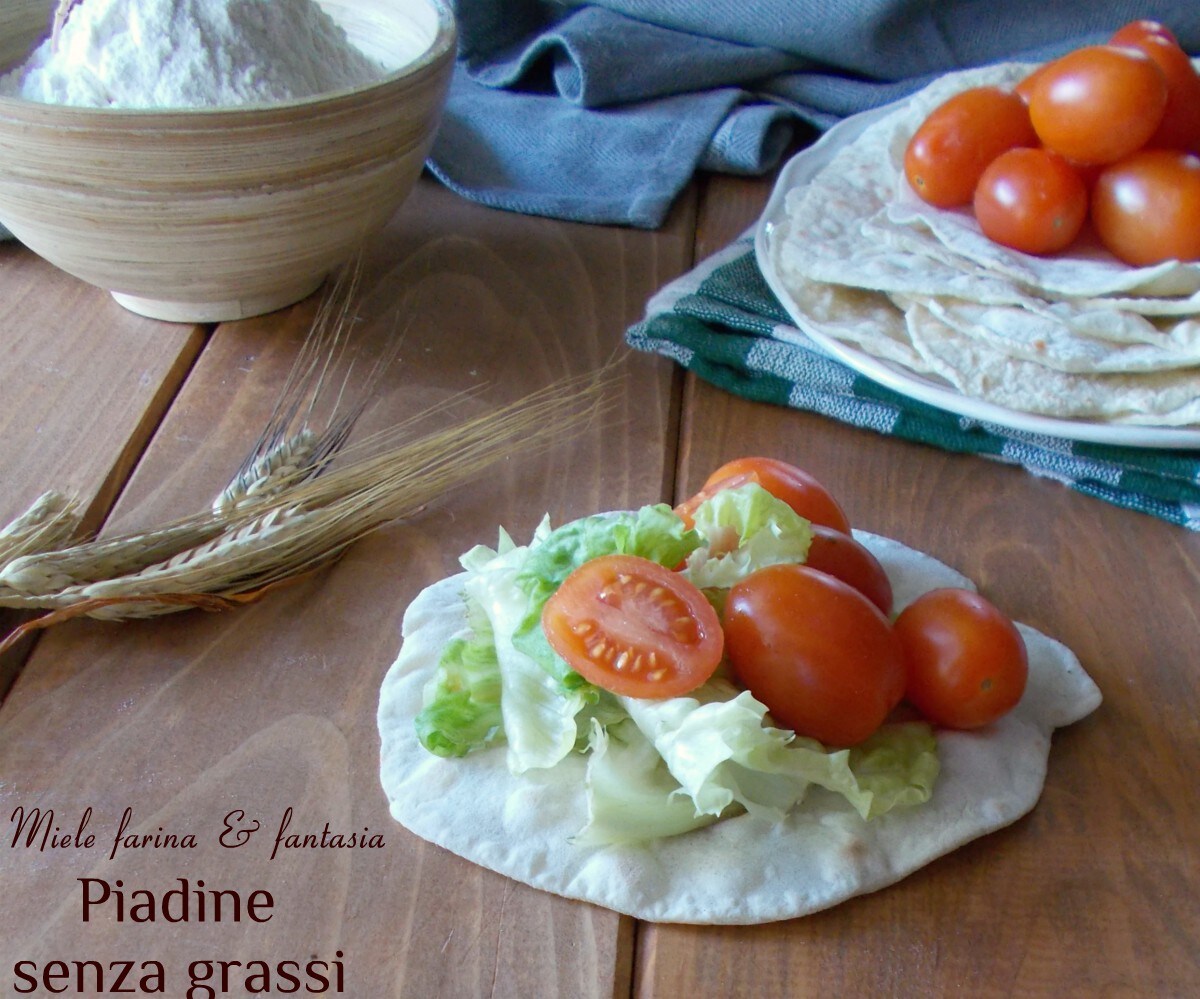 Piadinas sin grasas. Receta básica