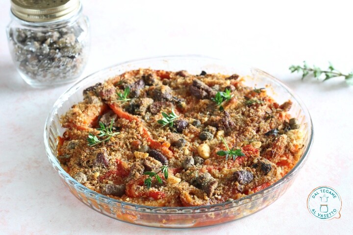 Pimientos con migas en freidora de aire
