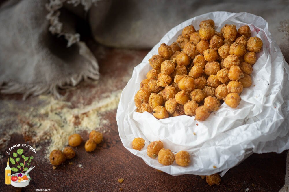 Garbanzos especiados al horno supercrujientes