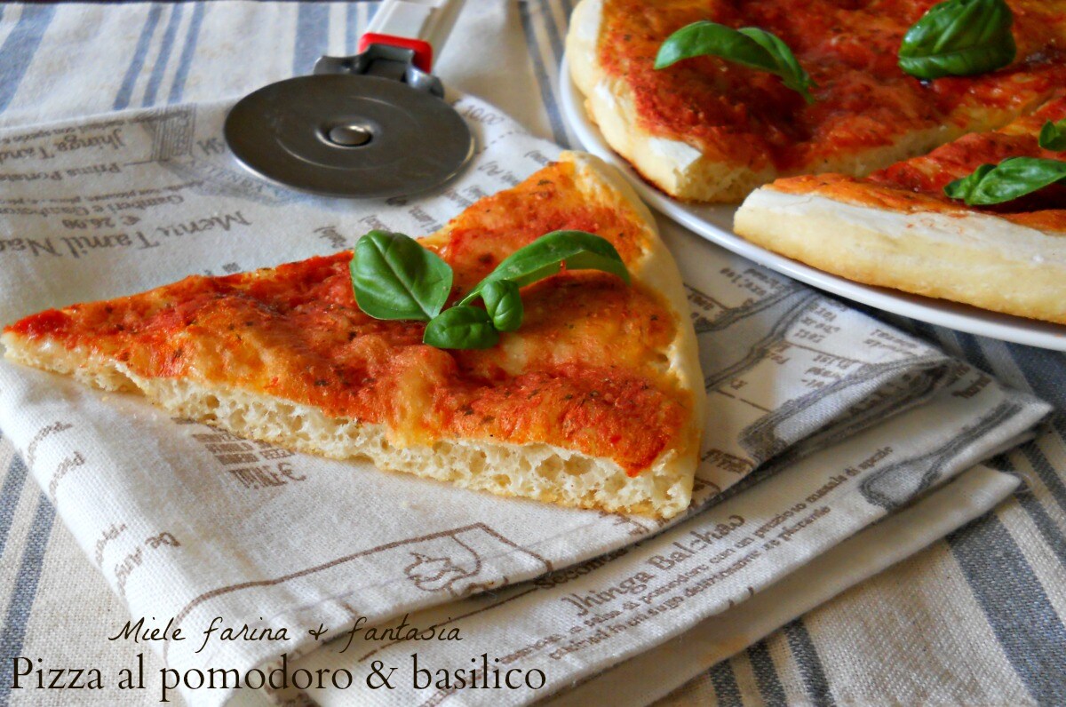 Pizza de tomate y albahaca receta básica