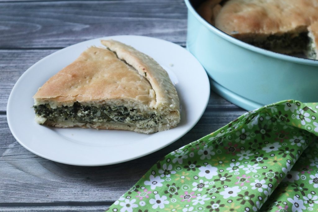 pizza rústica con ricotta y espinacas