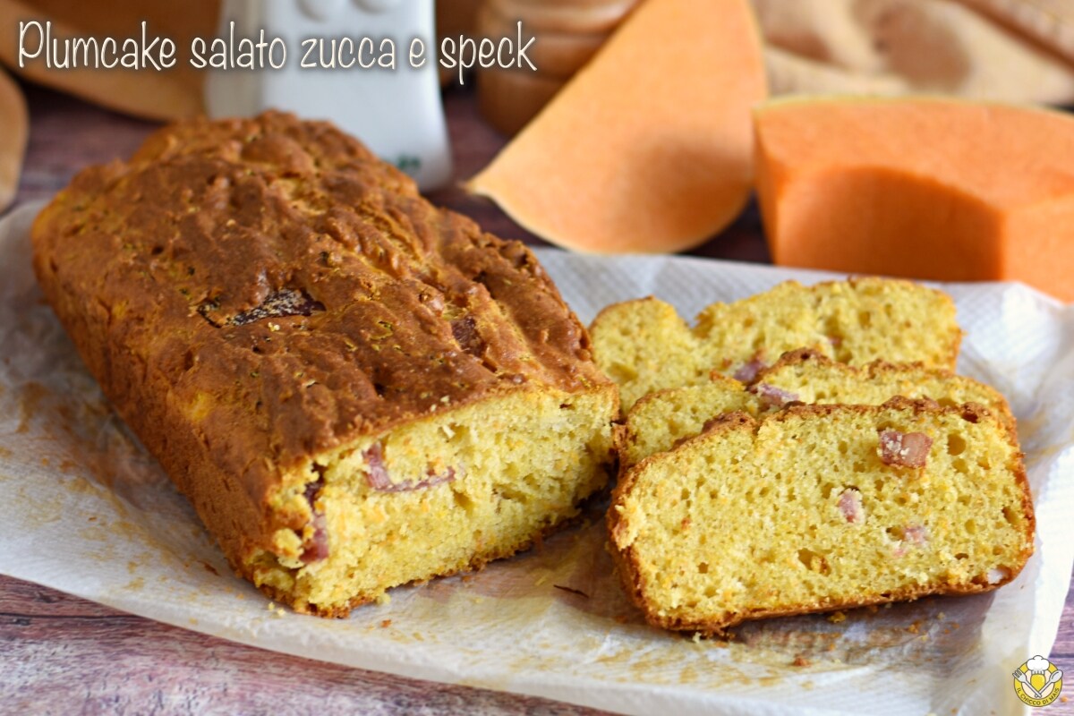 Plumcake salado de calabaza y speck