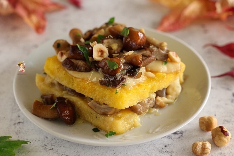 Lasaña de polenta y setas