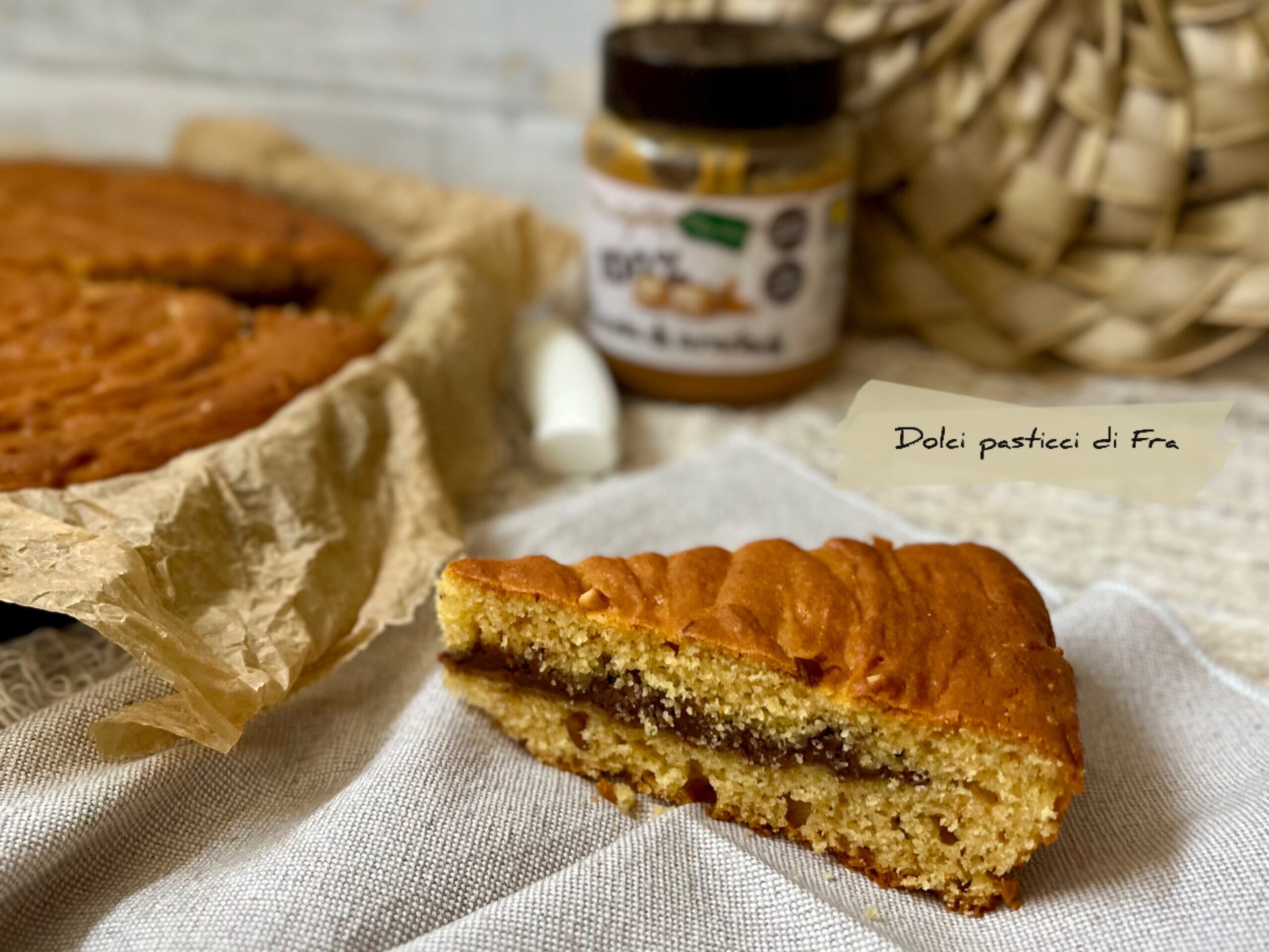 TARTA INVERTIDA CON MANTEQUILLA DE CACAHUETE Y CREMA DE CHOCOLATE SIN GLUTEN