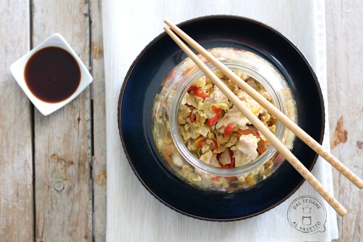 Pollo al estilo oriental en cocción al vacío