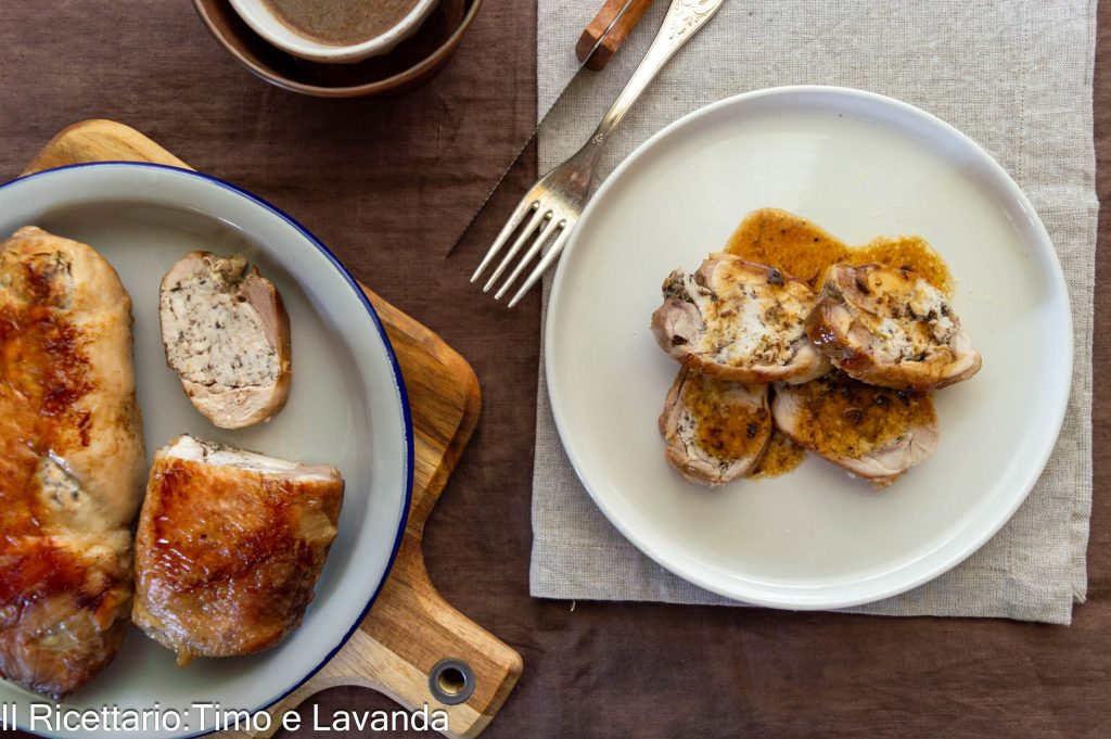 pollo relleno al trufa