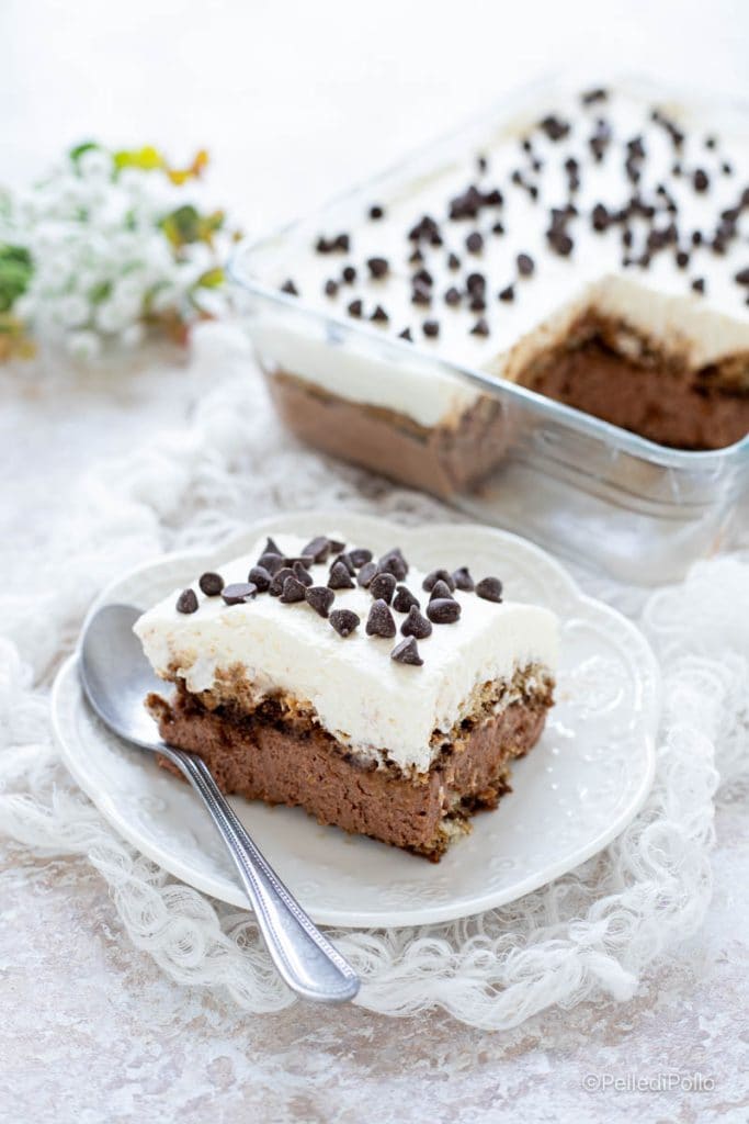 postre frío con crema de ricotta y chocolate