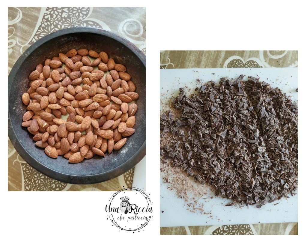 preparación Galletas de almendra y chocolate