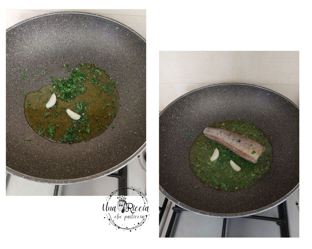 preparación salsa para sagnette garbanzos y pescado