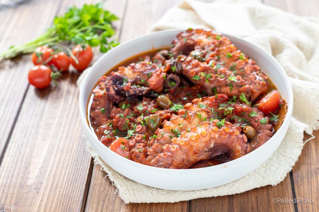 pulpo a la luciana en olla a presión