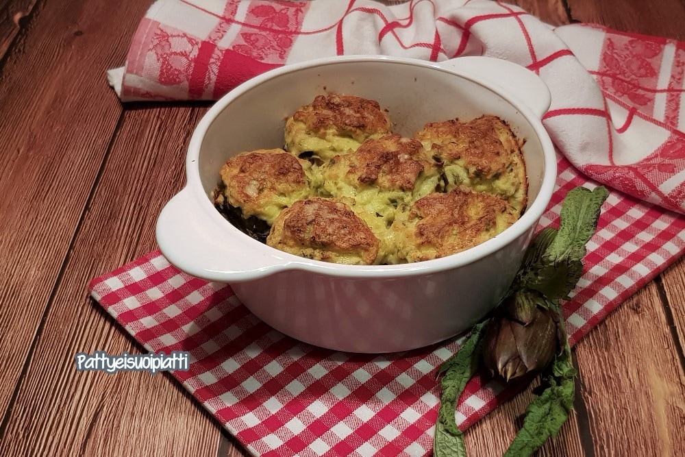 alcachofas rellenas al horno