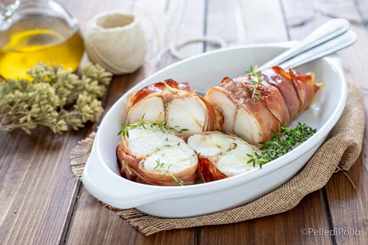 Rape al horno con speck