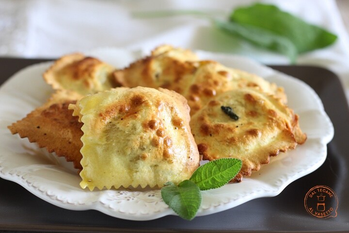 Raviolis fritos en freidora de aire
