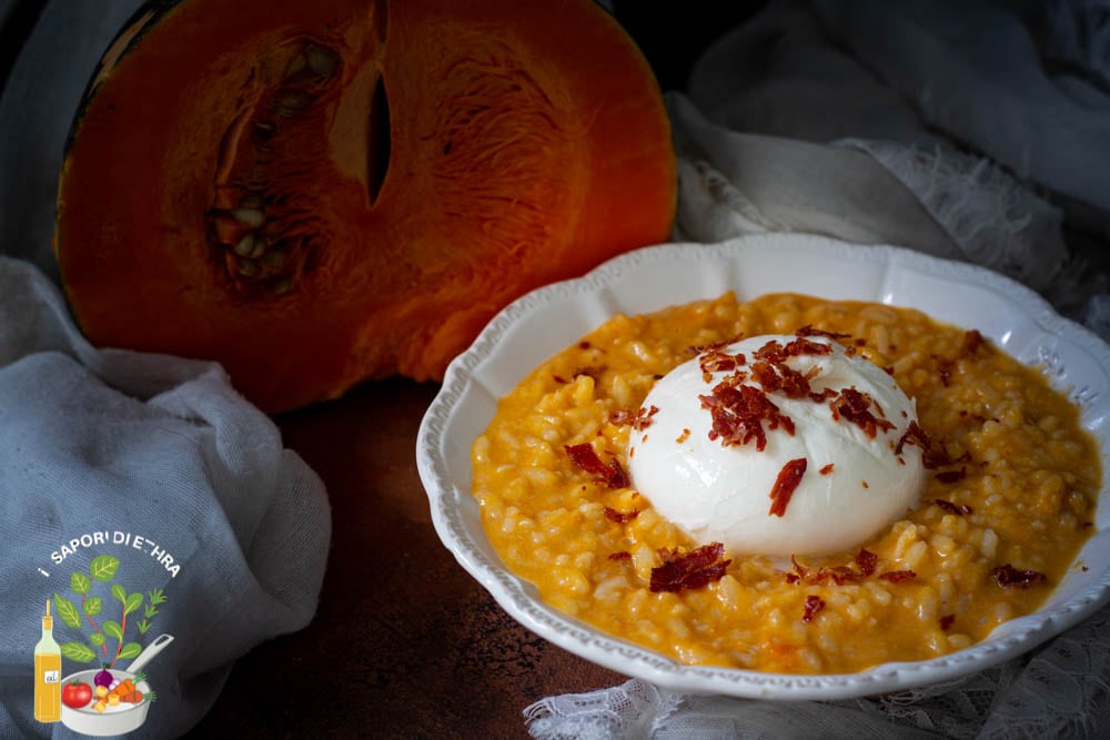 Risotto crema de calabaza burrata y stracciatella