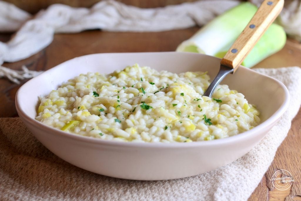 risotto con puerros