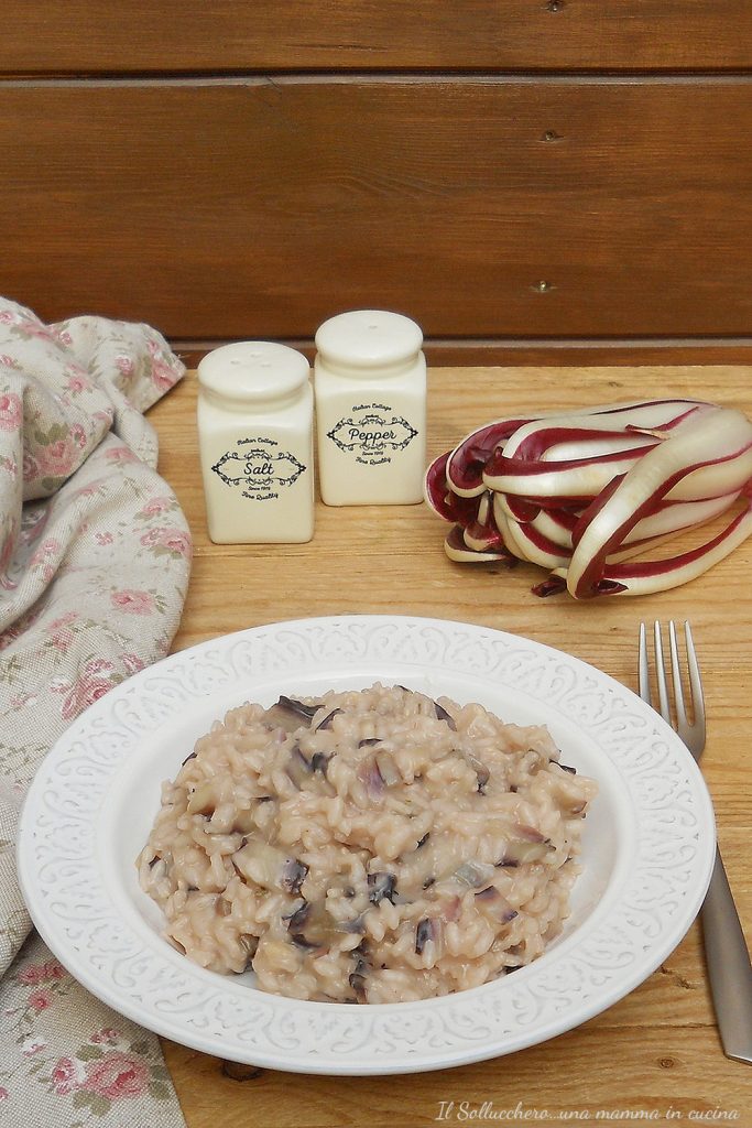 Risotto con radicchio y gorgonzola