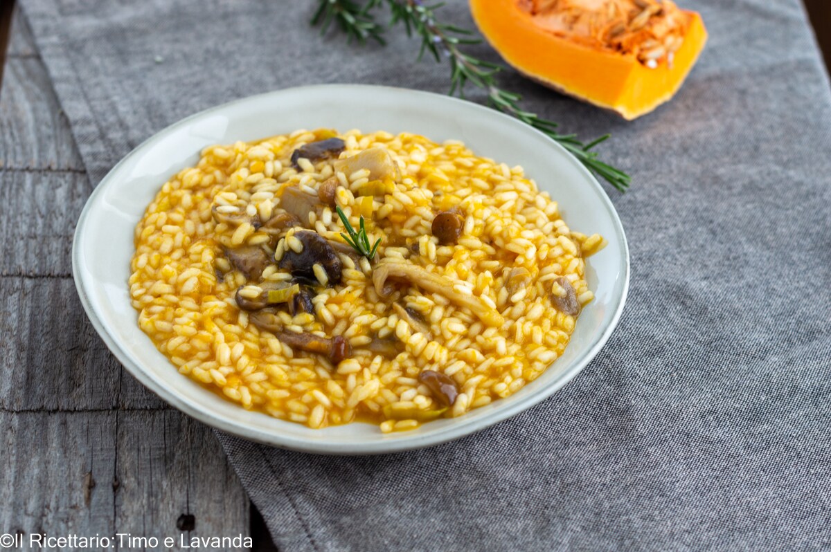 Risotto de calabaza y setas
