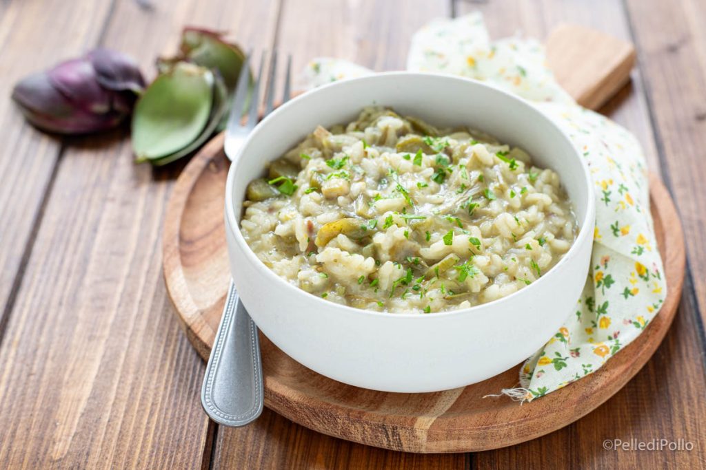 risotto de alcachofas simple
