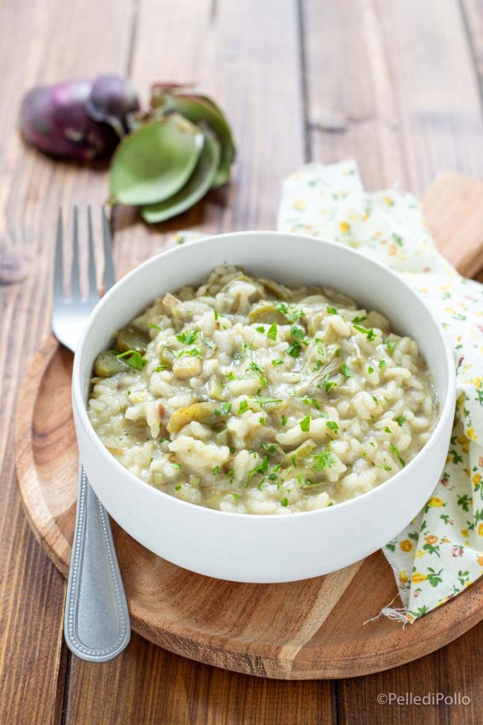 risotto de alcachofas cremoso
