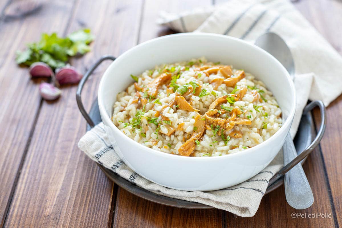 Risotto con rebozuelos