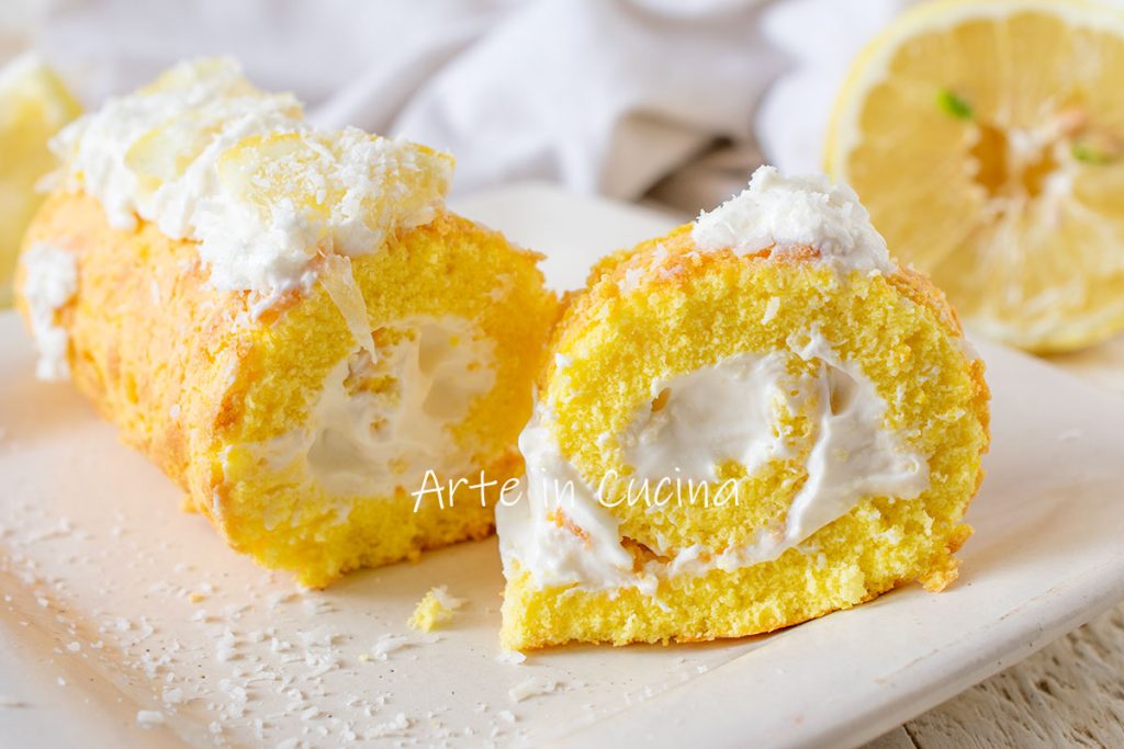 Rollito helado de limón semifrío