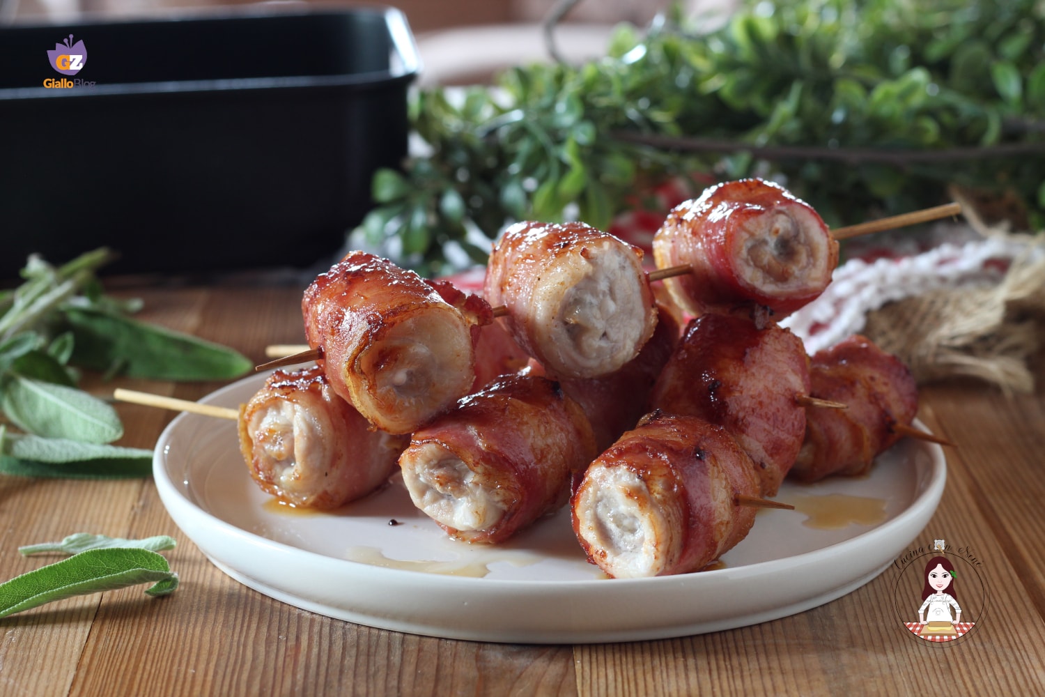 Rollitos de cerdo en freidora de aire