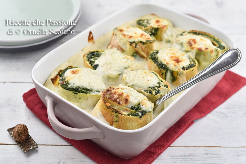 receta rollitos de crepes gratinados con bechamel