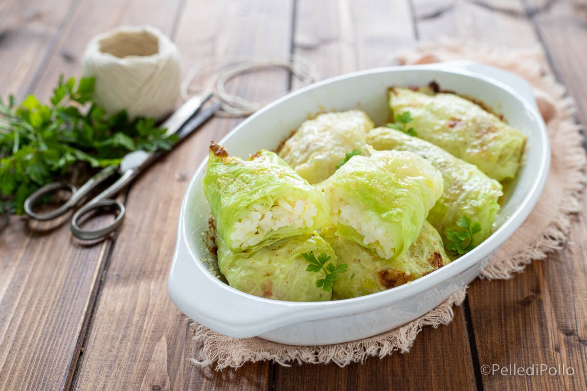 Rollitos de col con arroz