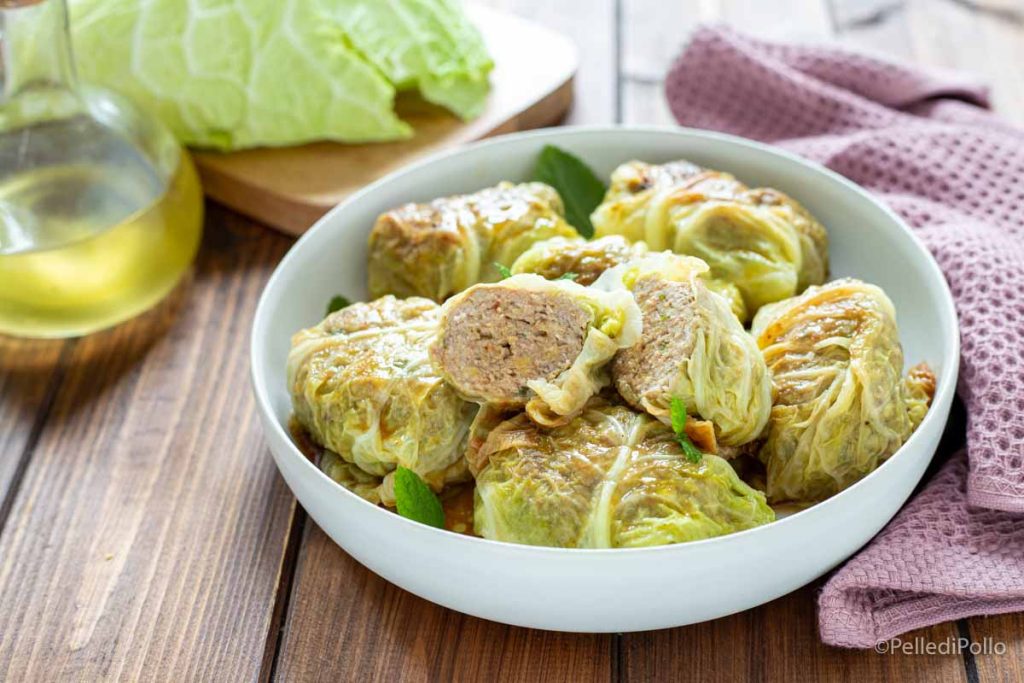 rollitos de col con carne