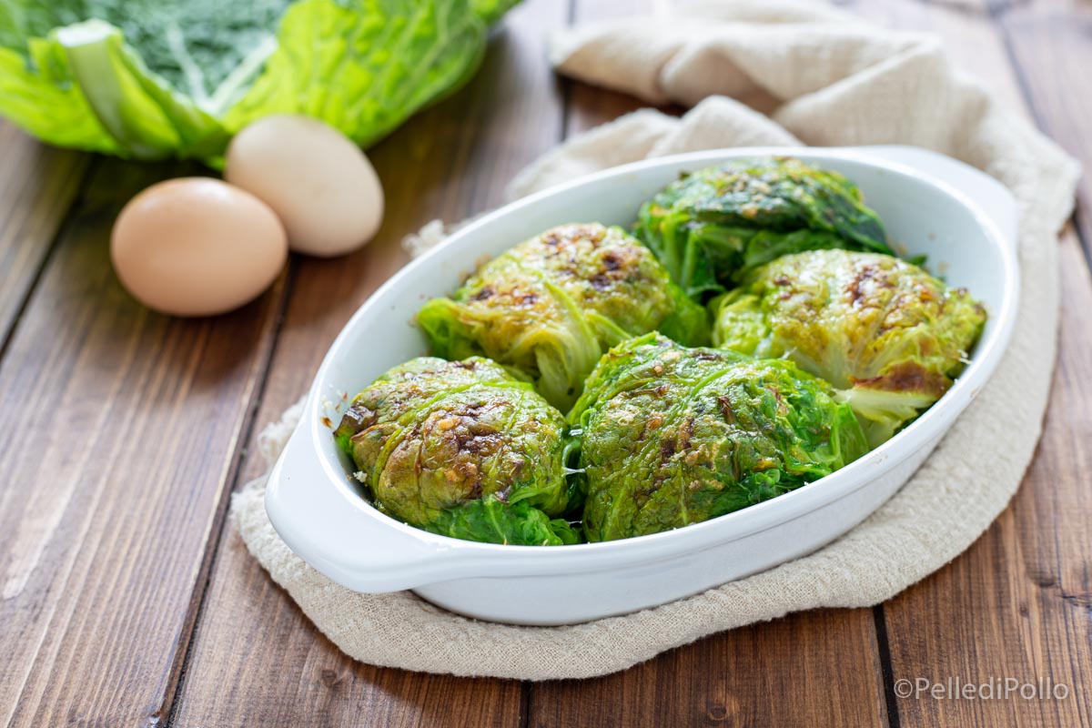 Rollitos de col sin carne