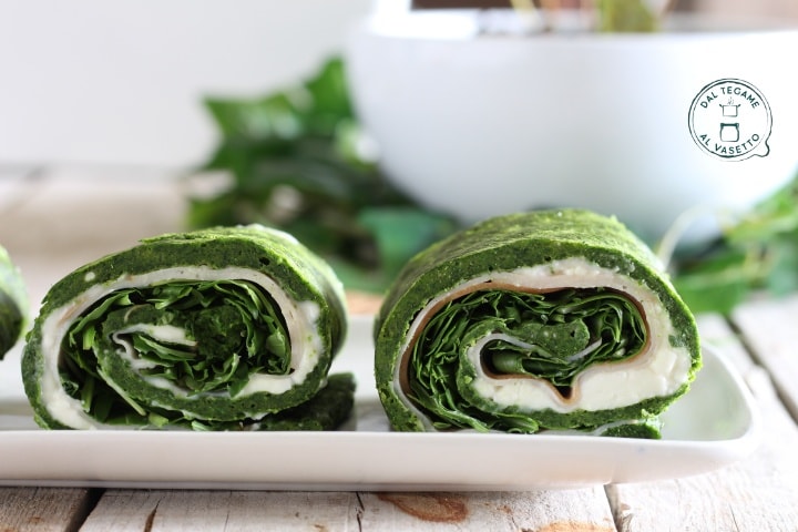 Rollo de espinacas al microondas