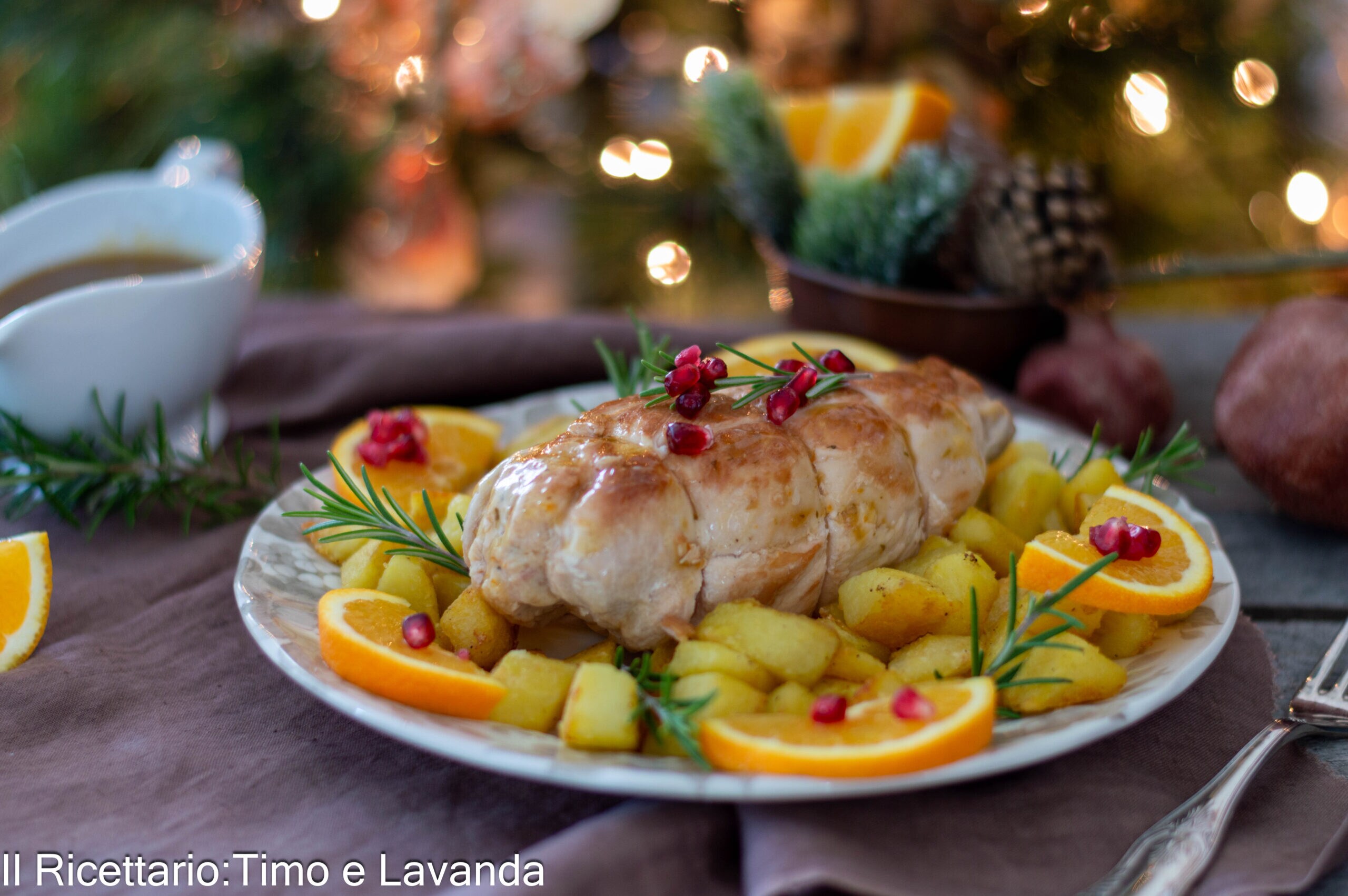 Rollo de pollo a la naranja