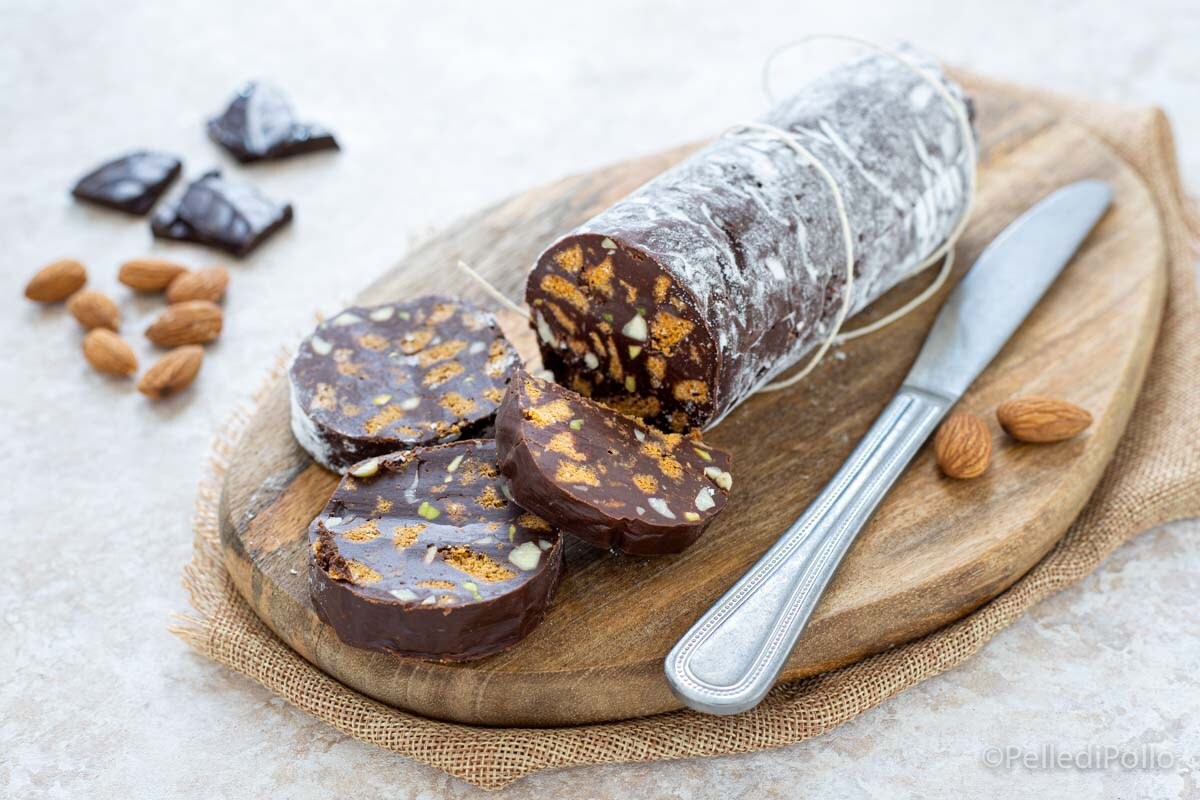 Salchichón de chocolate sin huevo