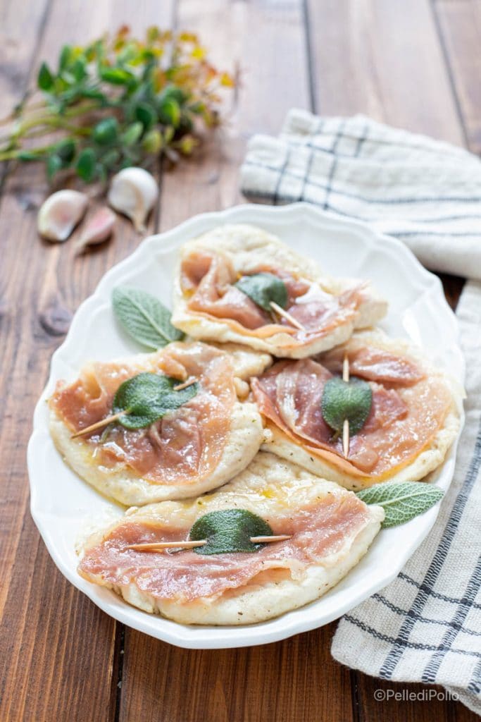 rollitos de pollo y jamón serrano