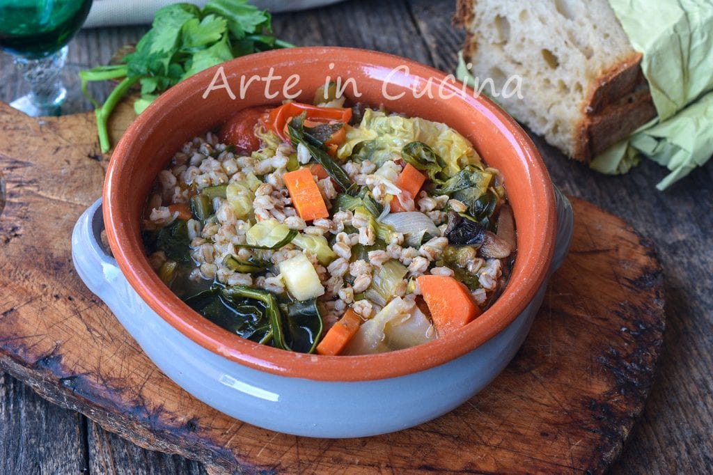 Sopa de espelta con verduras