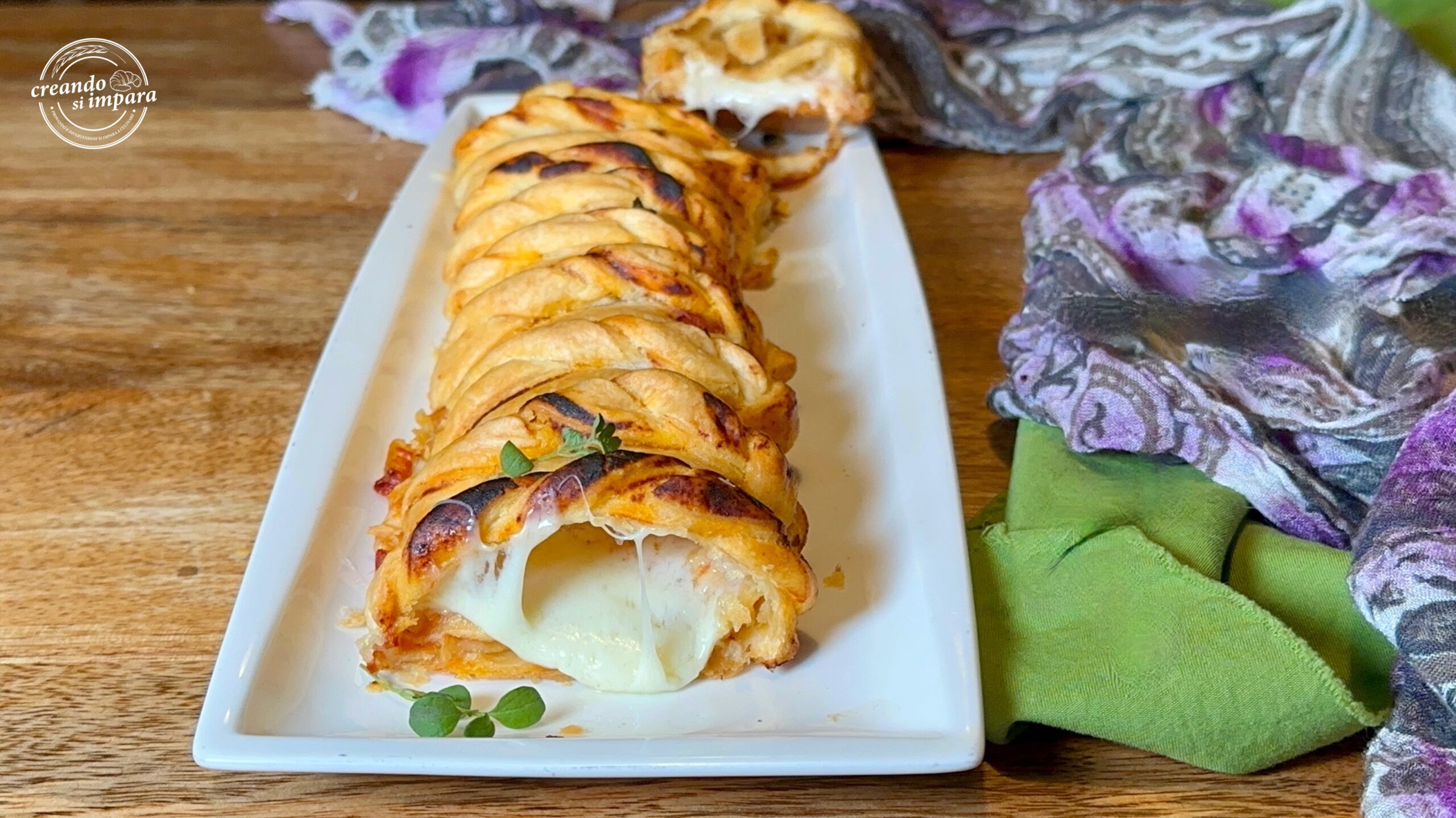 Strudel de hojaldre a la pizzaiola