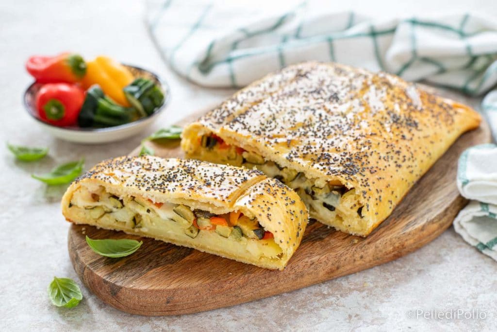 strudel de verduras con masa brisa